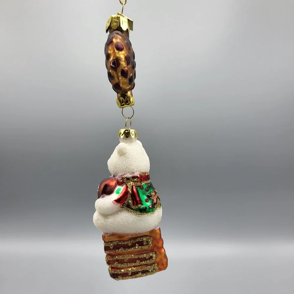 Margaret Cobane Blown Glass Ornament Polar Bear I Love Chocolate Cookie Cake